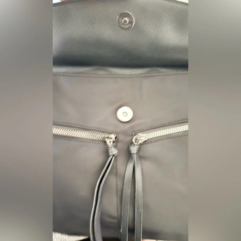 Botkier Black Leather Trim Backpack Mini On the go BN
